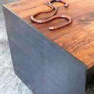 Tischuntergestell FRONTAL aus Stahlplatten